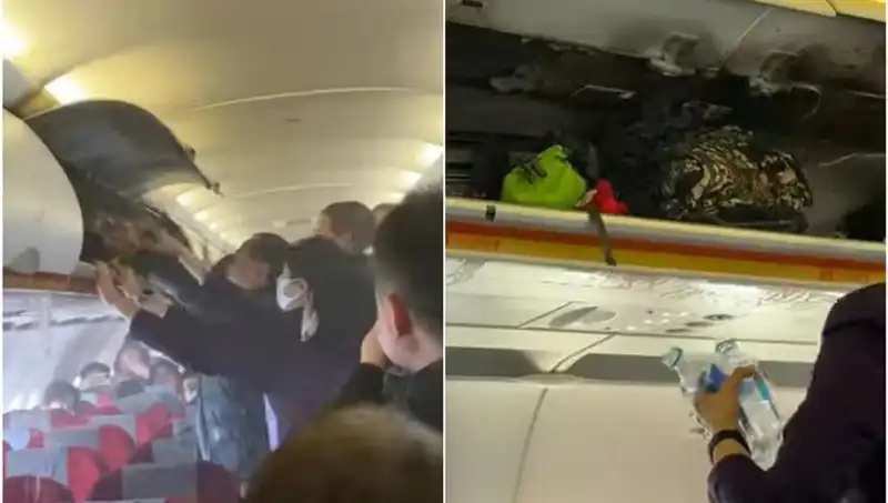 Çin'den Hong Kong'a Uçan Uçakta Yangın: 168 Yolcu Tehlike Altında